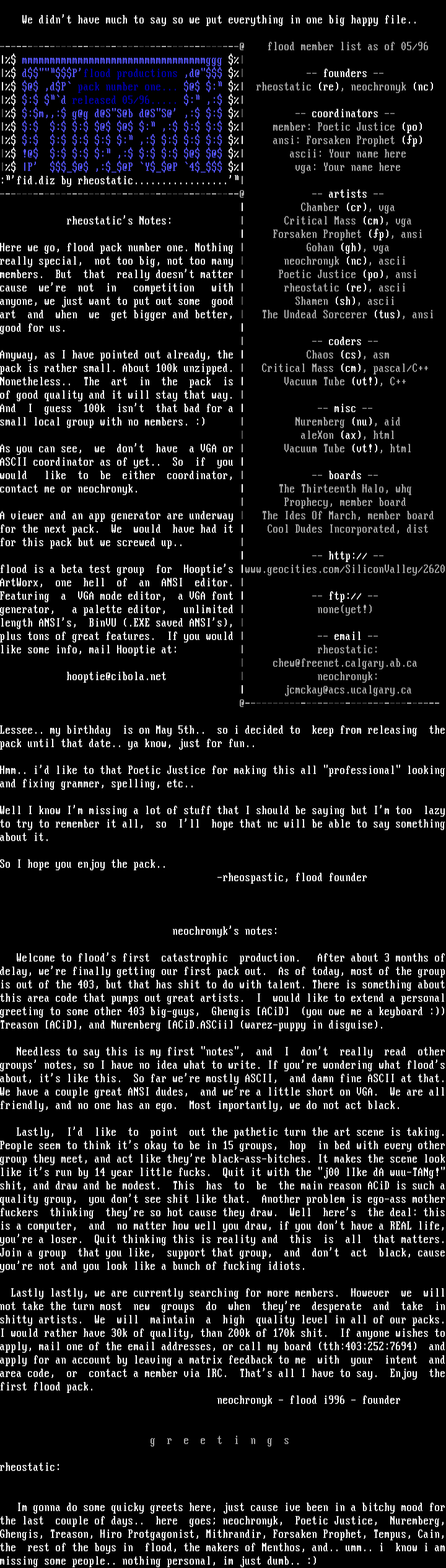 ,,,,,,,Flood Information File,,,,,, by FLOOD-01.NFO