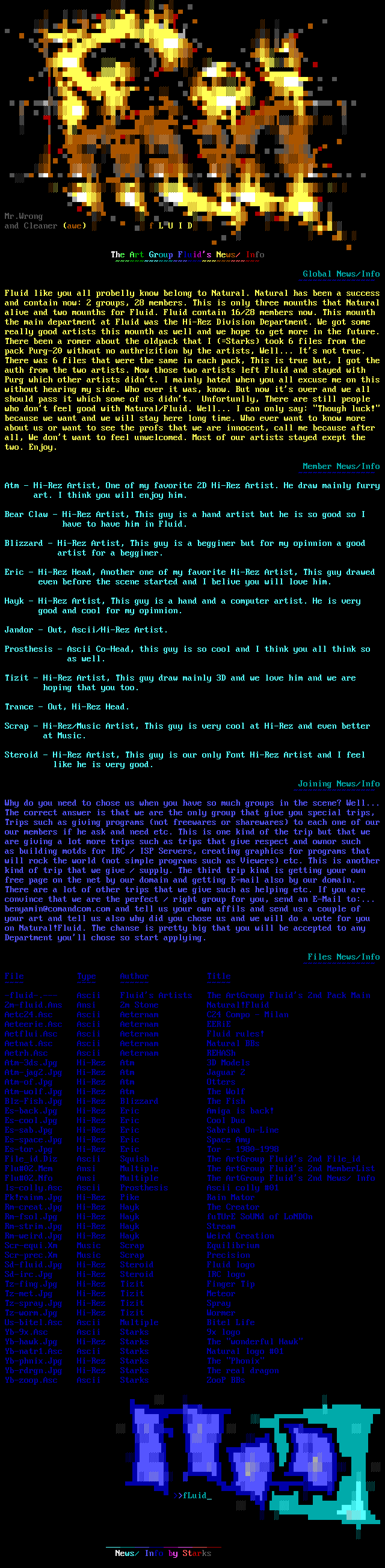The ArtGroup Fluid's 2nd News/ Info by Starks featuring ???