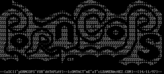 .:(pORNCOPS^aSCII^lOGO):. by .:(cLEANER):.