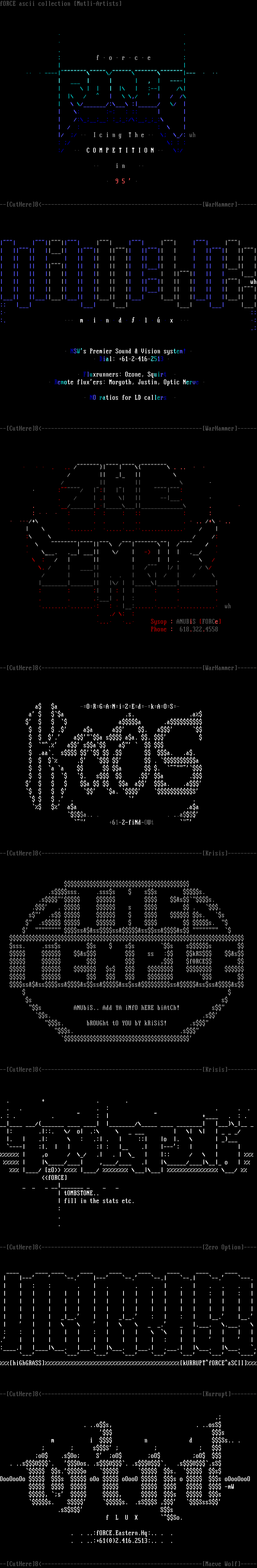 fORCE Ascii cluster by Multi