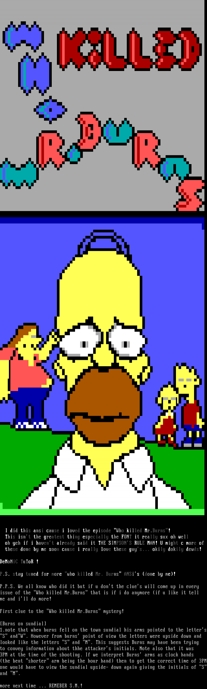Who Killed Mr Burns by Demonic Tutor