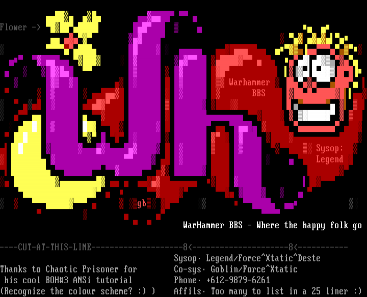 My Wonderful WarHammer BBS logo by Goblin