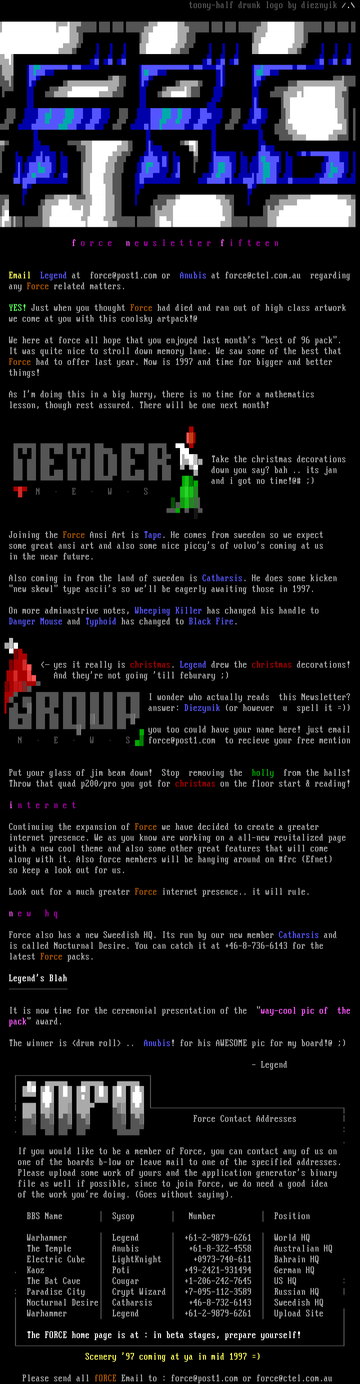 Force Newsletter by Legend
