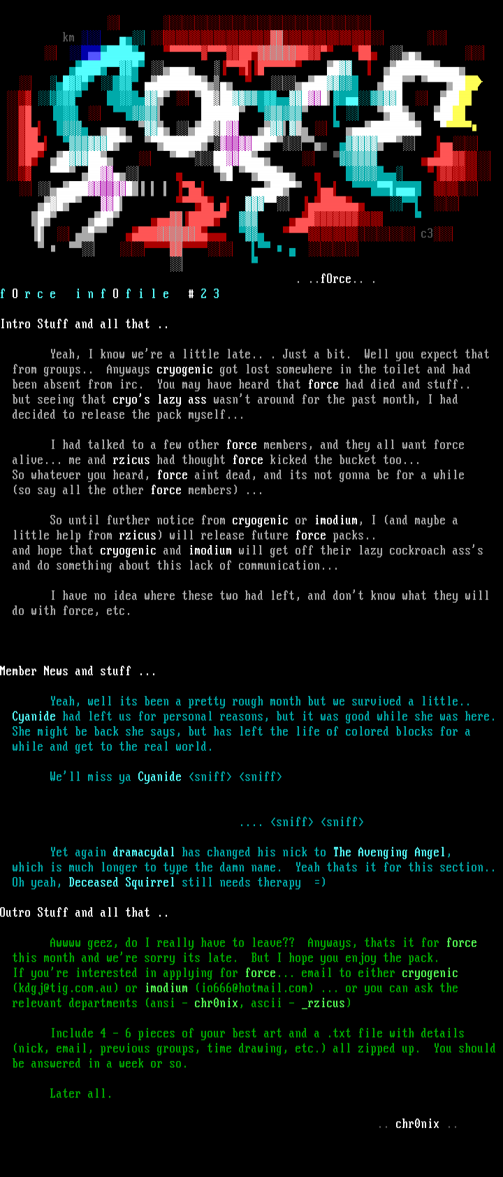 Force Newsletter by chr0nix