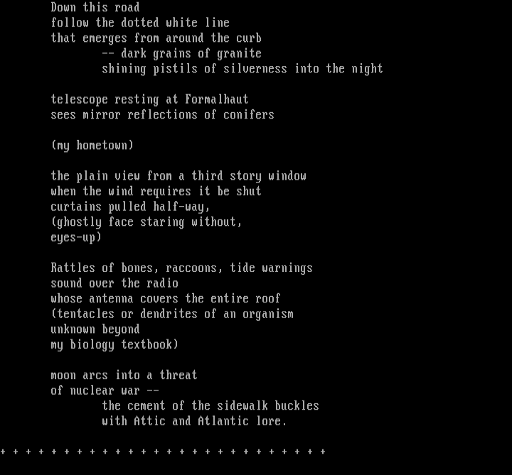 description of a childhood hallucin by Zinnia Rock
