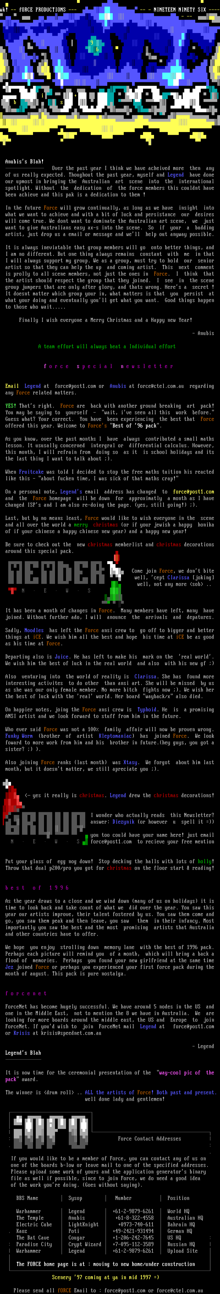 Force News 12/96 by Legend
