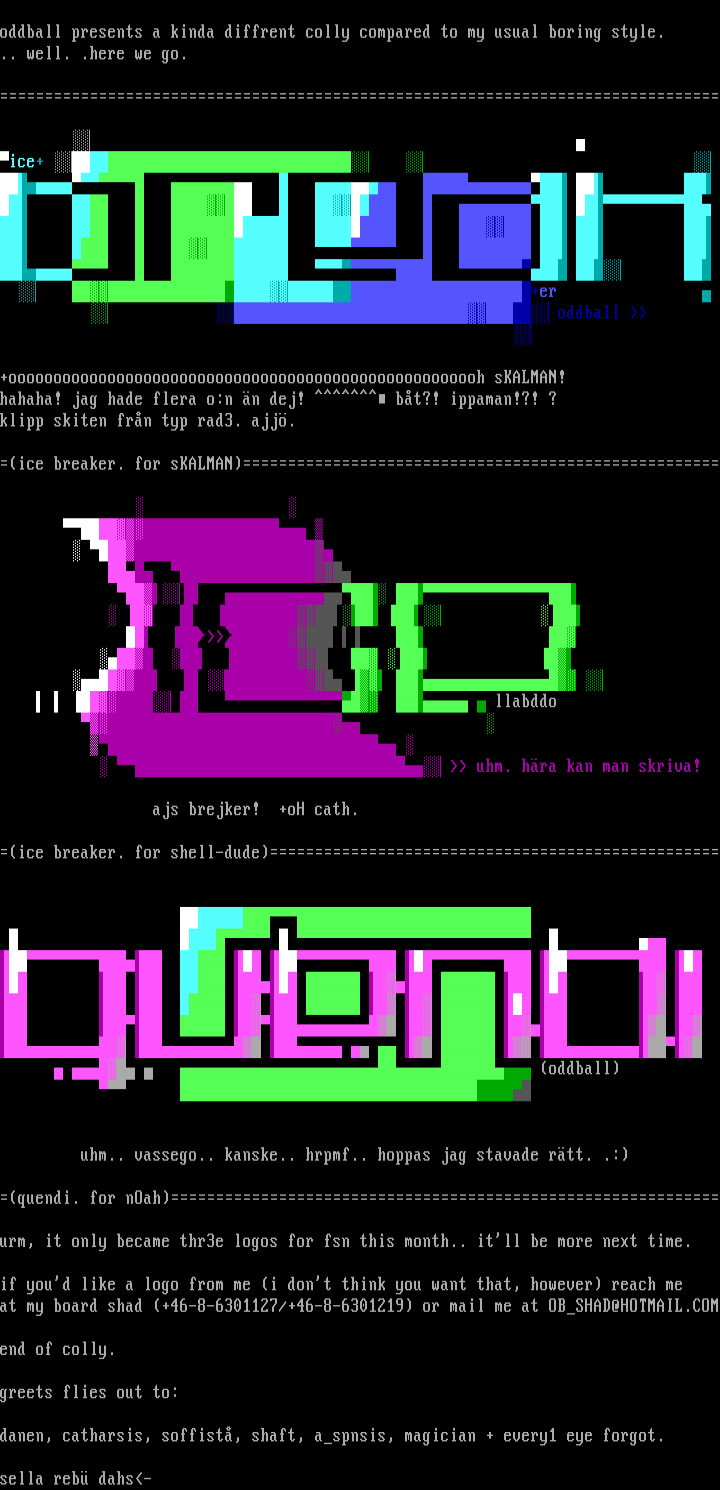 april ansi colly by oddball