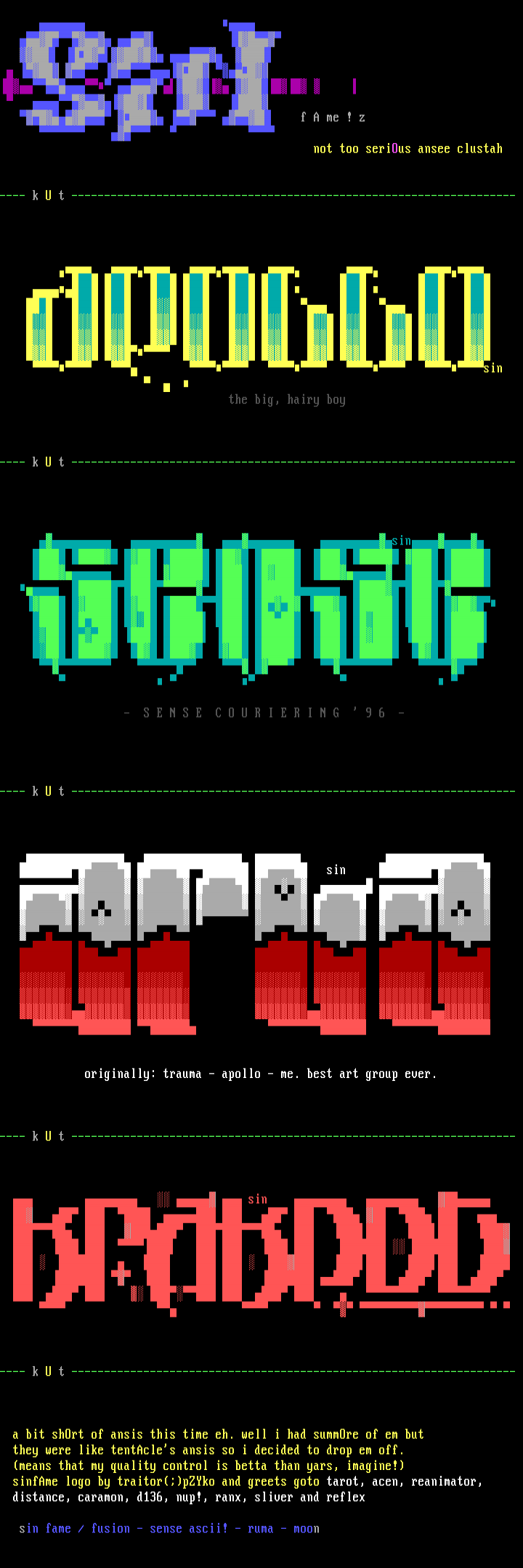 ansi kluster #1 by sin fame