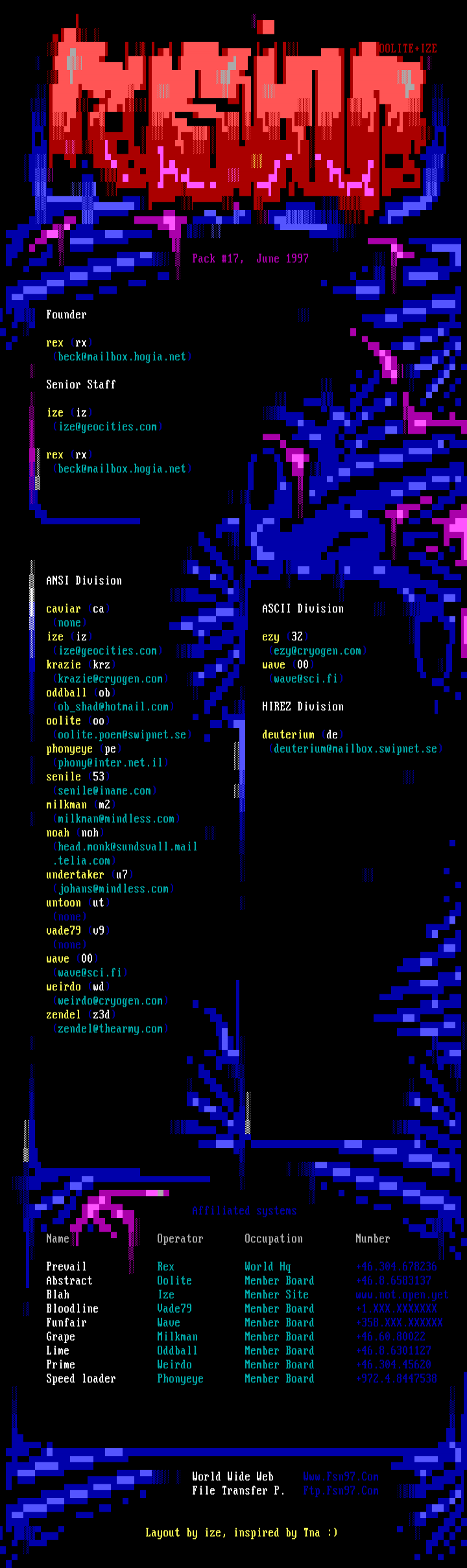 fusion member/site list 0697 by ize