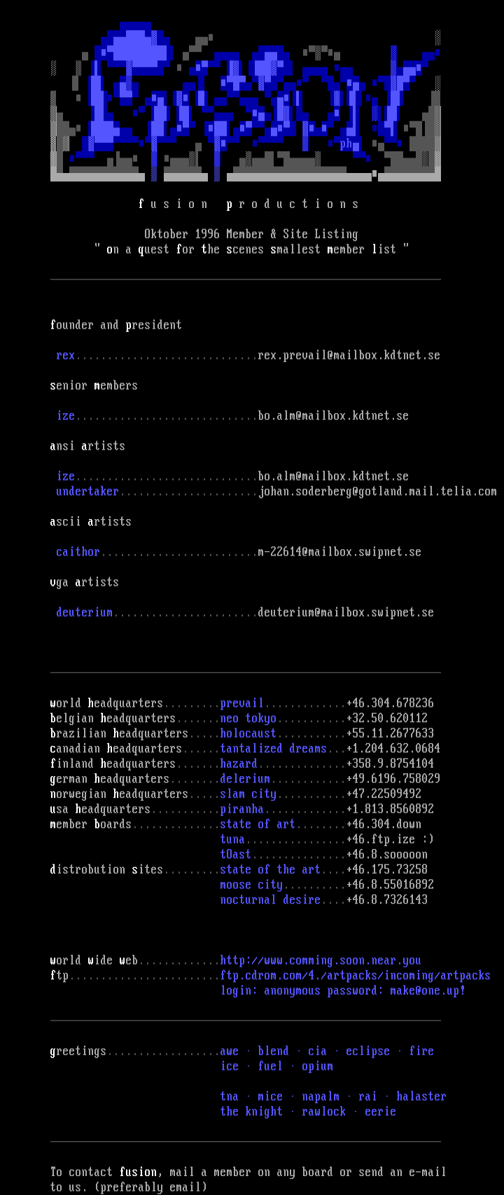 fusion member/sitelist 1296 by fusion