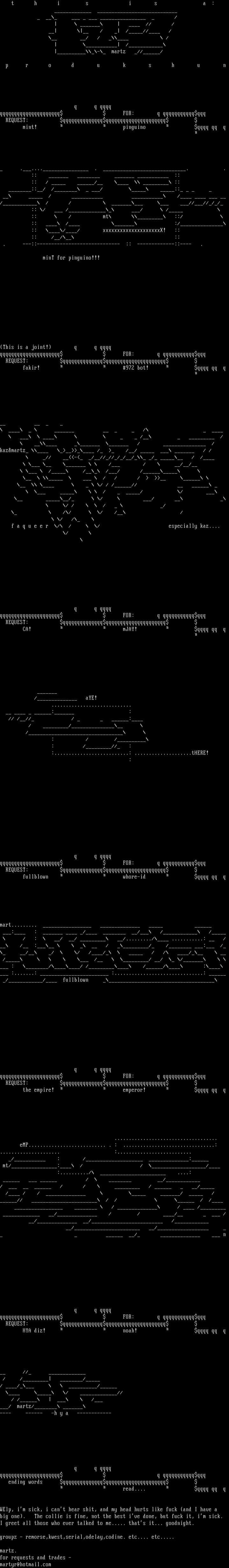 Ascii logos for pack 12 by Martz