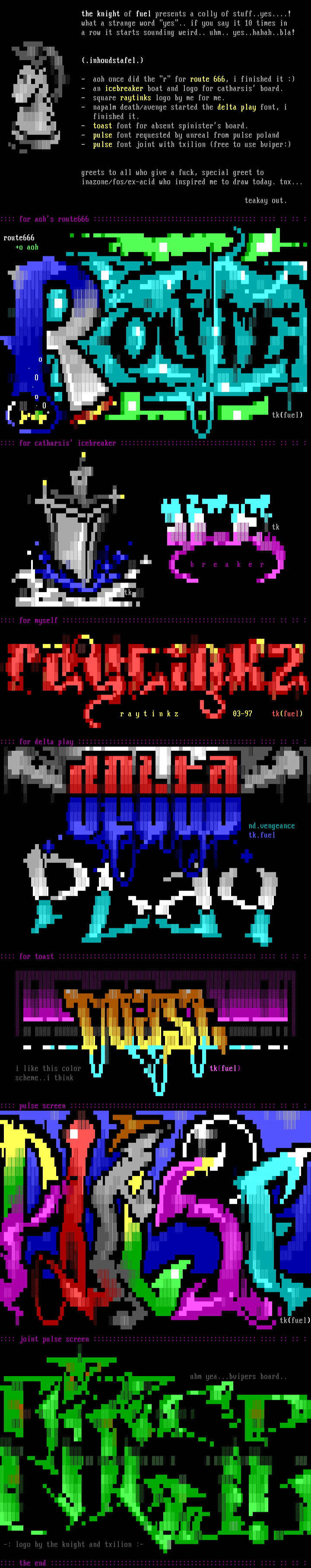 Ansi logos for pack 12 by The Knight
