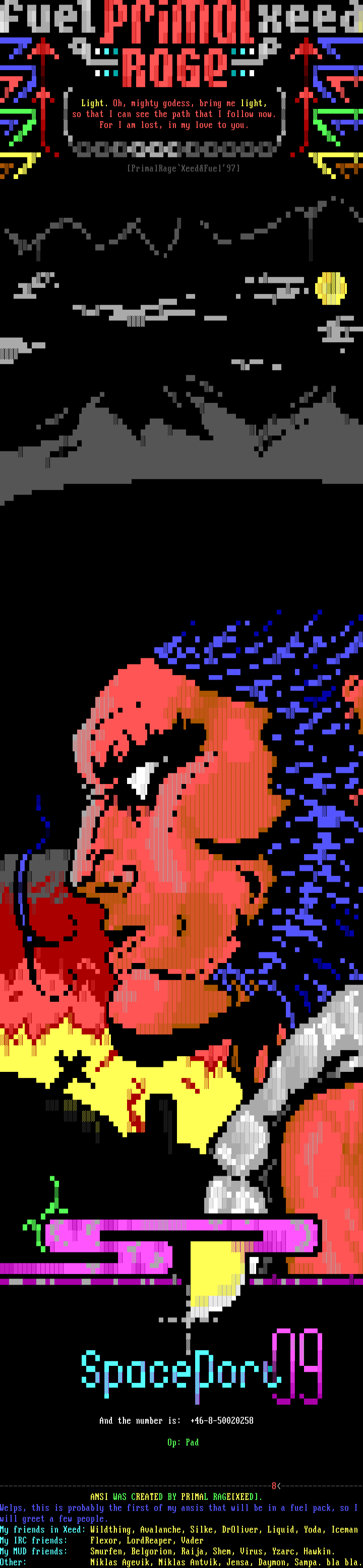 Spaceport 09 wolverine ansi (97?) by Primal Rage