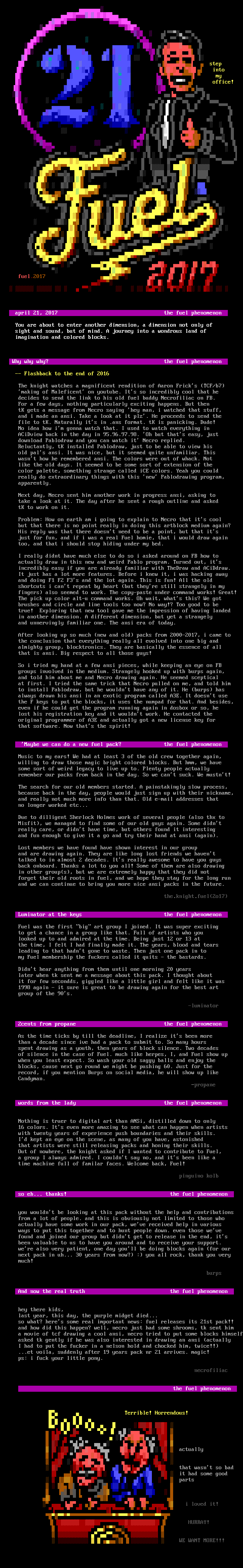 fuel #21 info