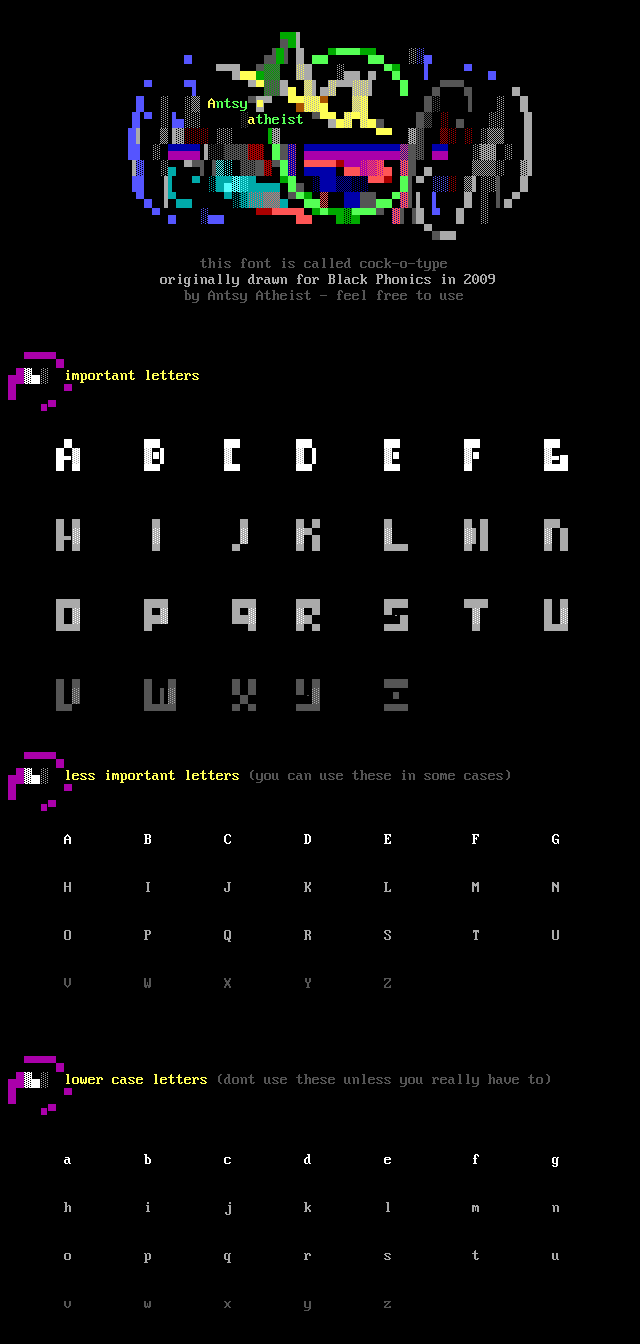 great font by Antsy atheist