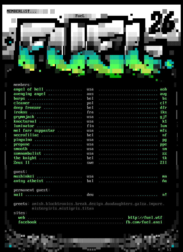 FUEL 26 memberlist by FUEL
