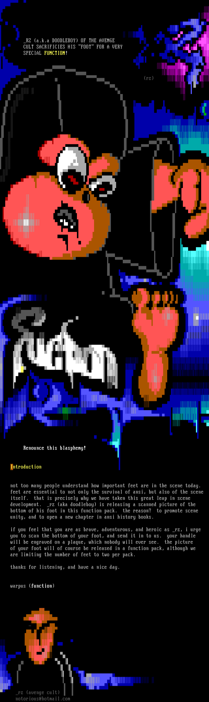 Foot Infofile by _rz / Warpus