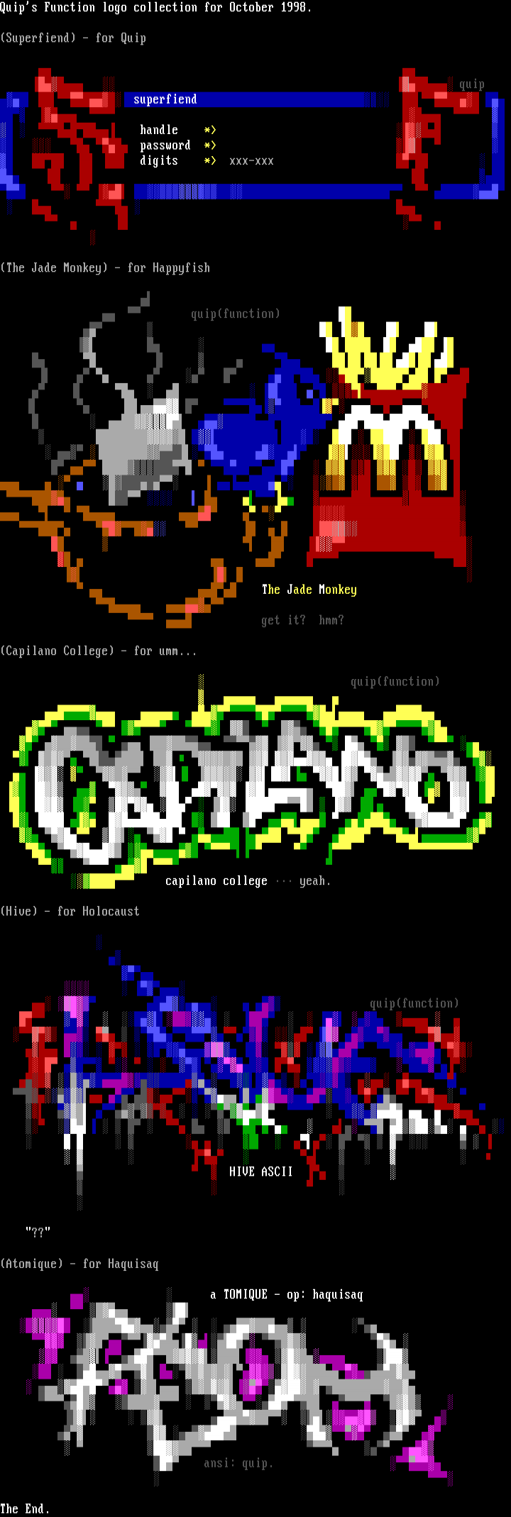 October 1998 Logo Colly by Quip