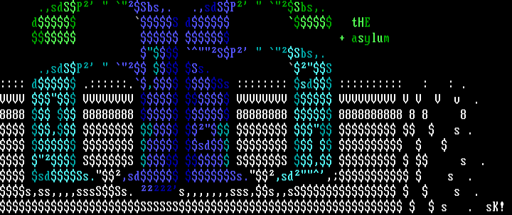 asylum ascii logo by sike