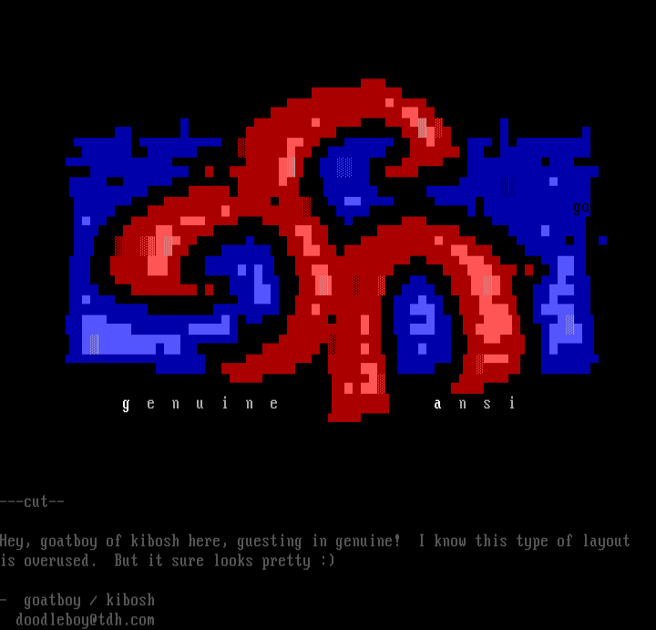 genuine ansi! by Goatboy