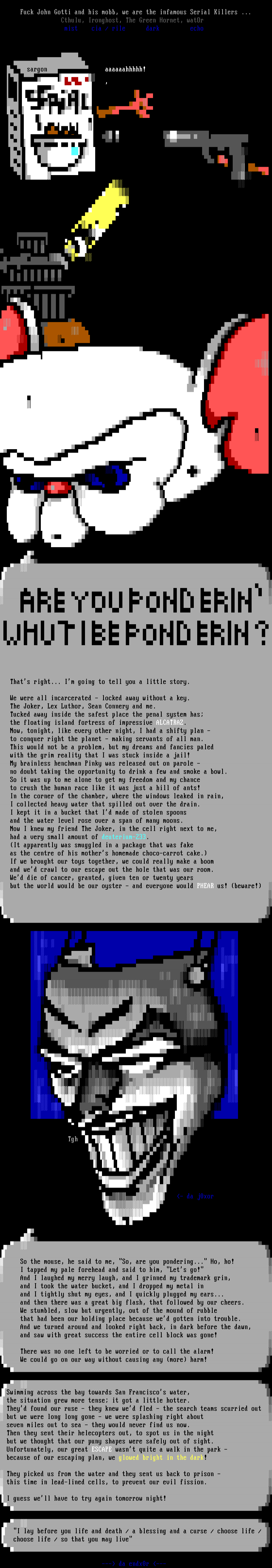 Alcatraz / Fear / Escape by Serial Killers