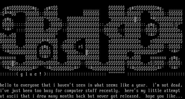 ascii attempt by the r1ddler
