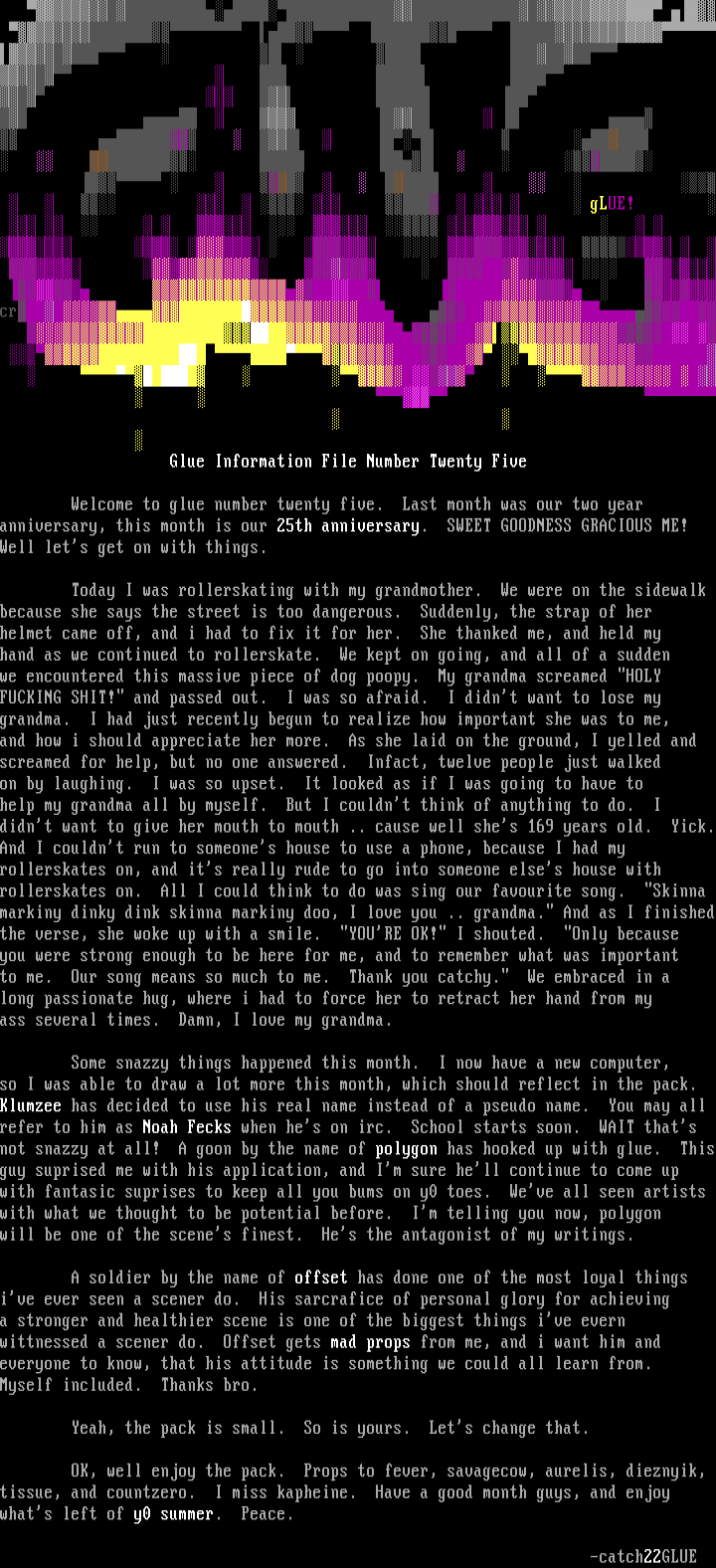 august 1999 info file by glue