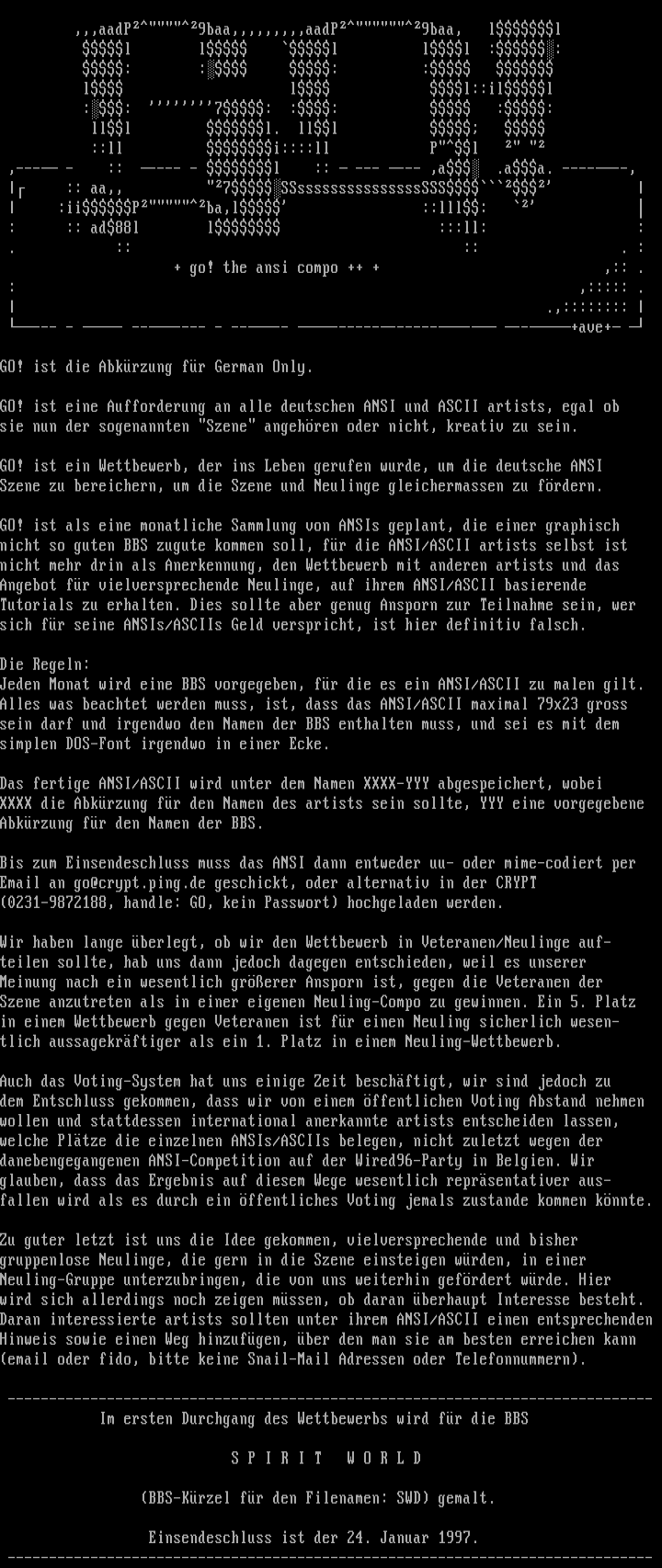 GO! #001 Info by nail+avenger