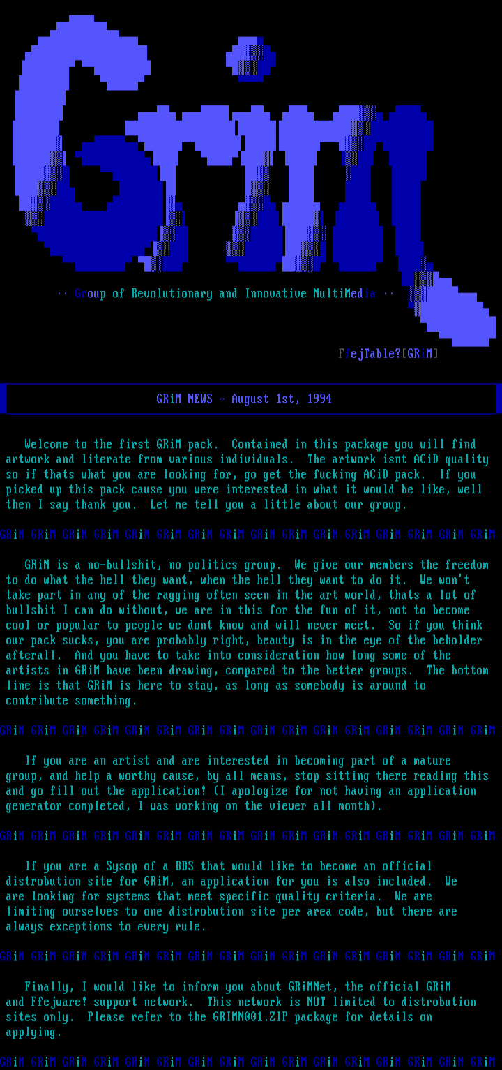GRiM News Bulletin 8/94 by GRiM