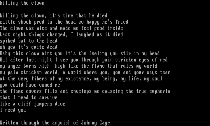 Killing The Clown by Johnny Cage