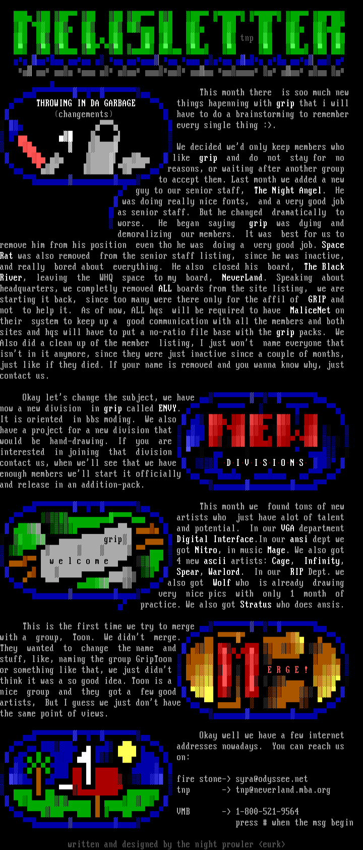 newsletter! by the night prowler