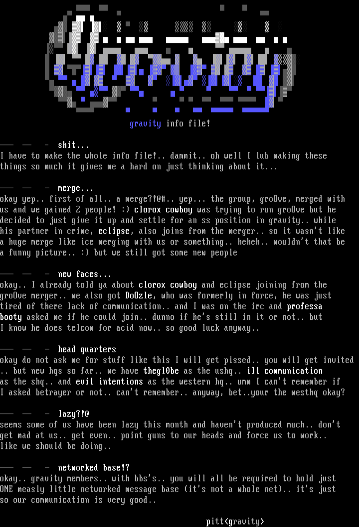 gravity information file by shatters/pitt