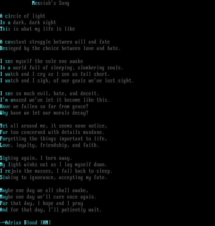 Messiah's Song by Adrian Blood