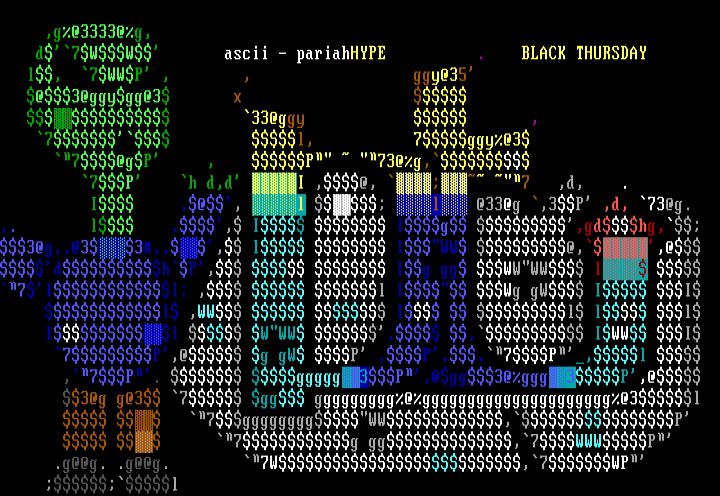 " Black Thursday Ascii Logo " by Pariah