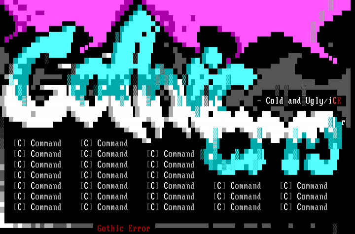 Gothic Error Menu by Cold and Ugly