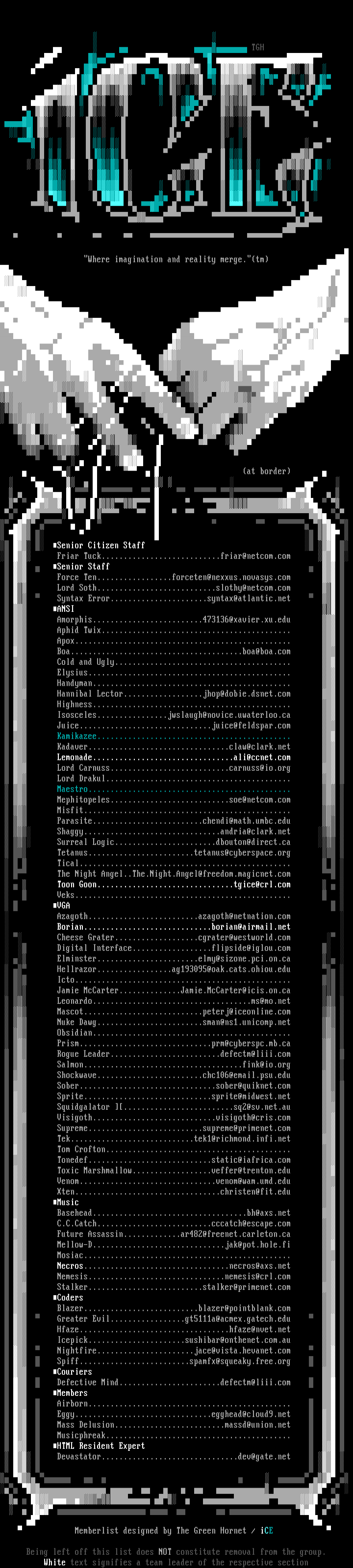 iCE Active Memberlist by iCE Staff