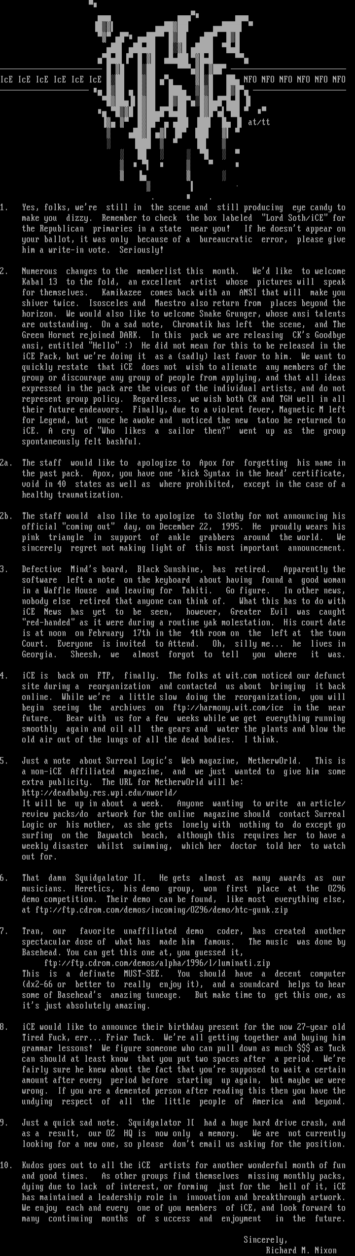 iCE Information by iCE Staff