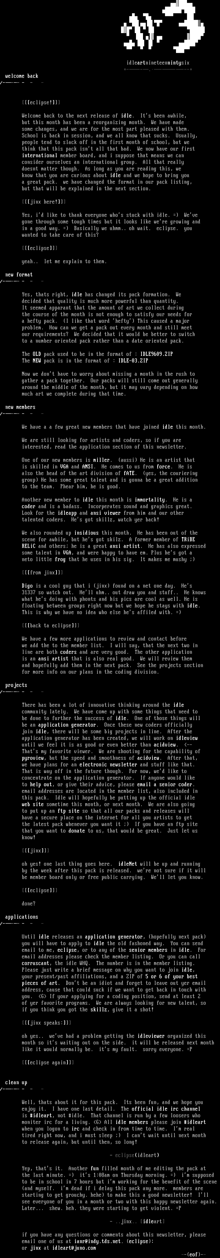 your official idle news! by eclipse & jinx