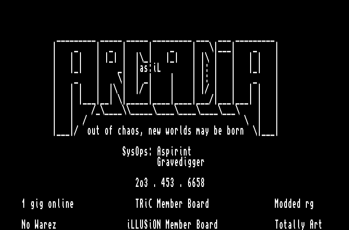 another arcadia ascii by aspirint