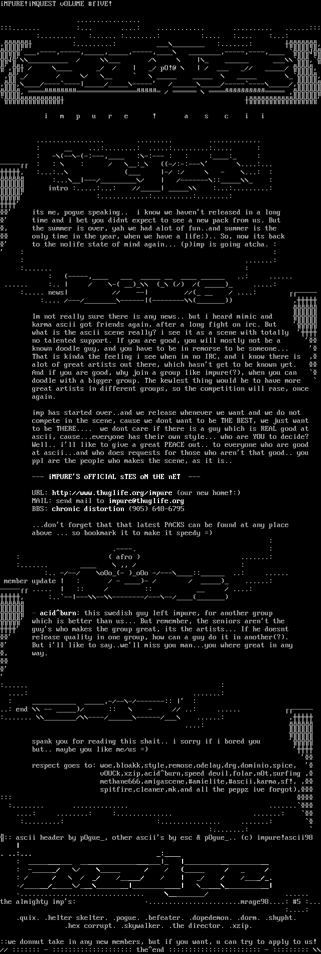 impure inphofile #5 by the impure staff