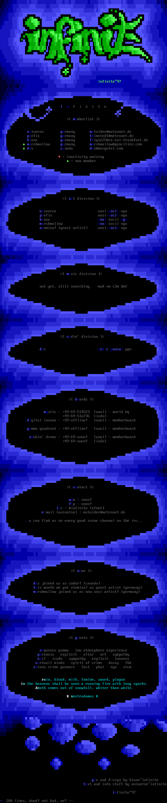 infinite march info by universe / blaze
