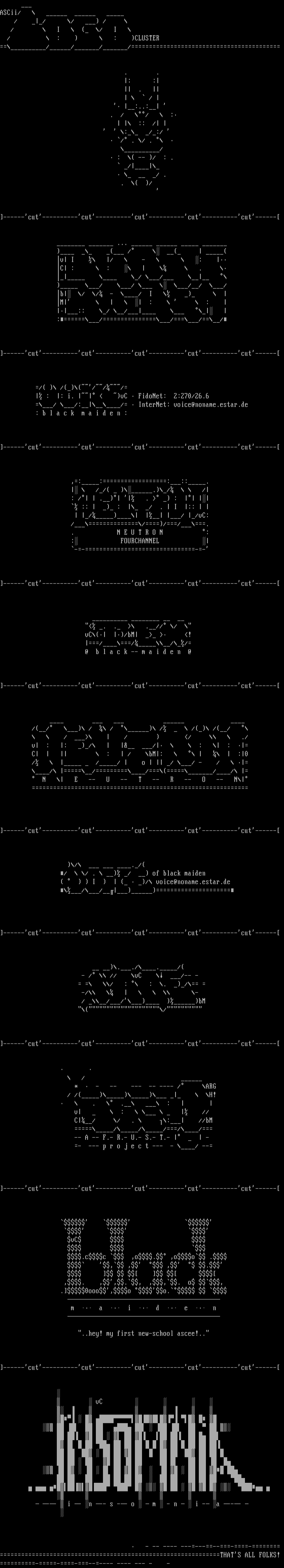 ASCii Logo Cluster #1 by VOiCE