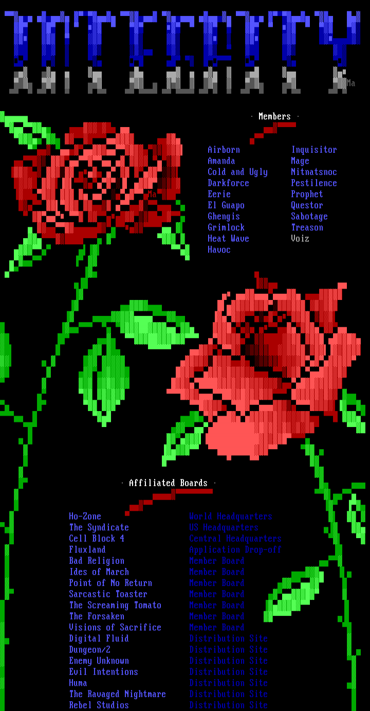 Integrity Memberlist - Sept. 1995