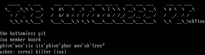 The Bottomless Pit Ascii by Cereal Killer