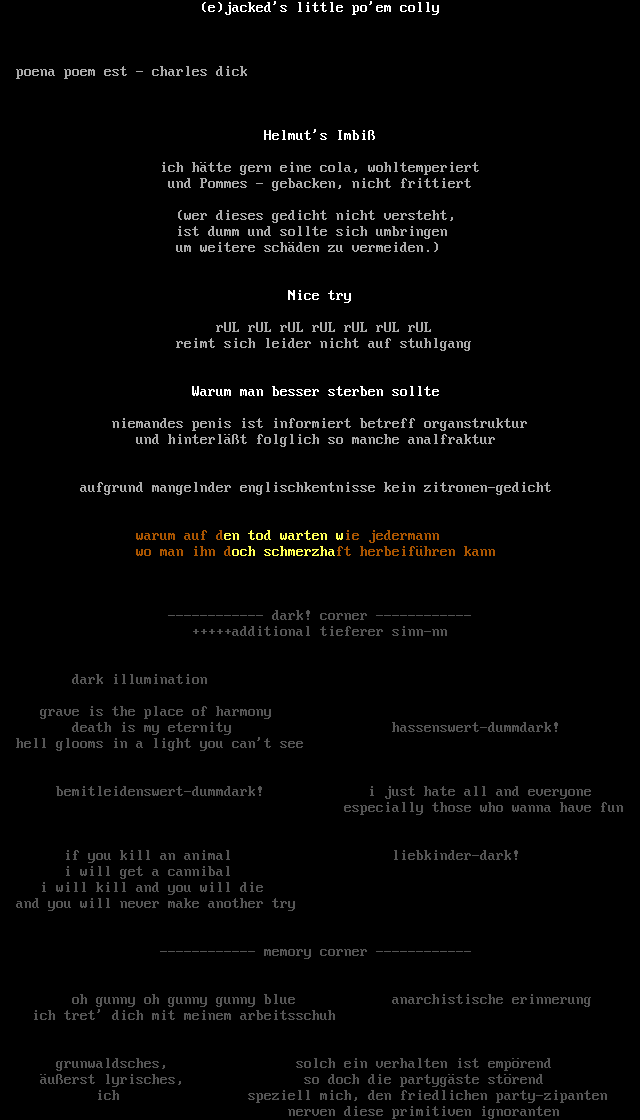 poem cluster :) by (e)jacked