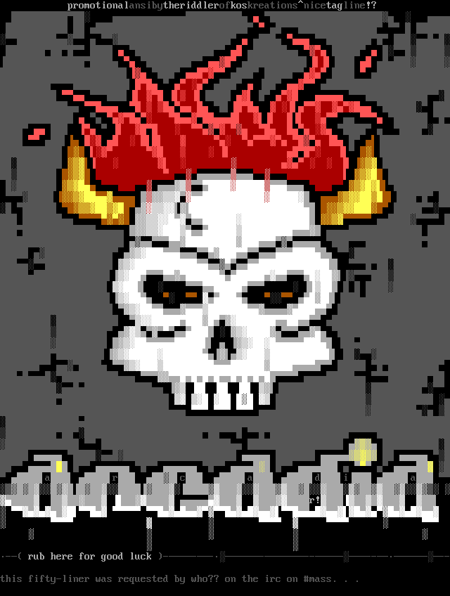 O7.26.96 Promo/Request: Arcadia by the riddler