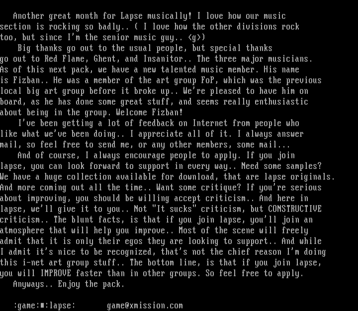 Games 12/94 Comments by Game