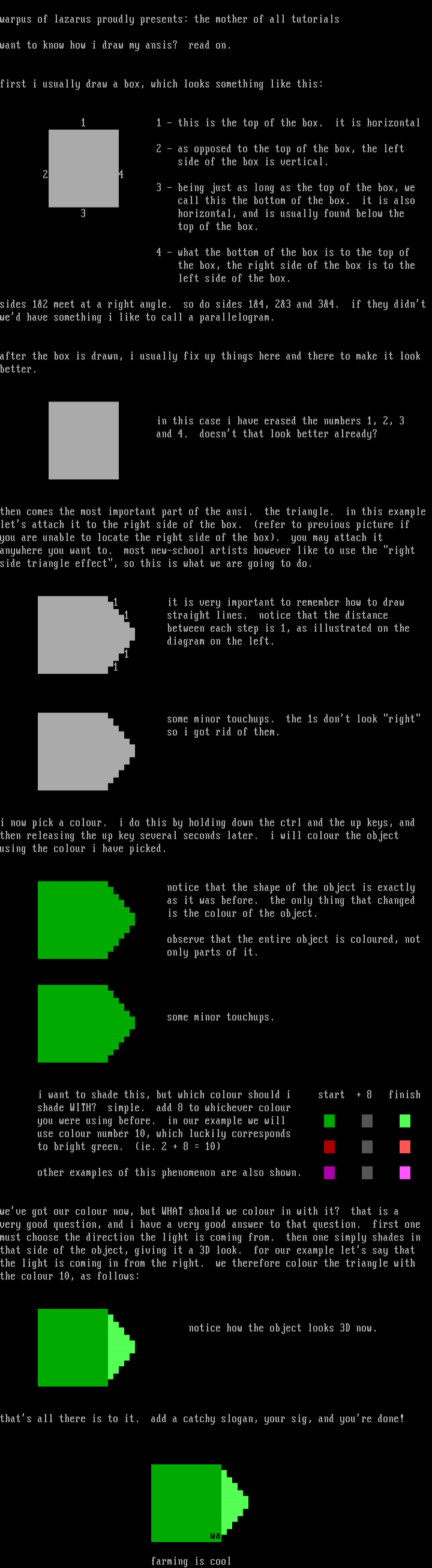 ansi tutorial by warpus