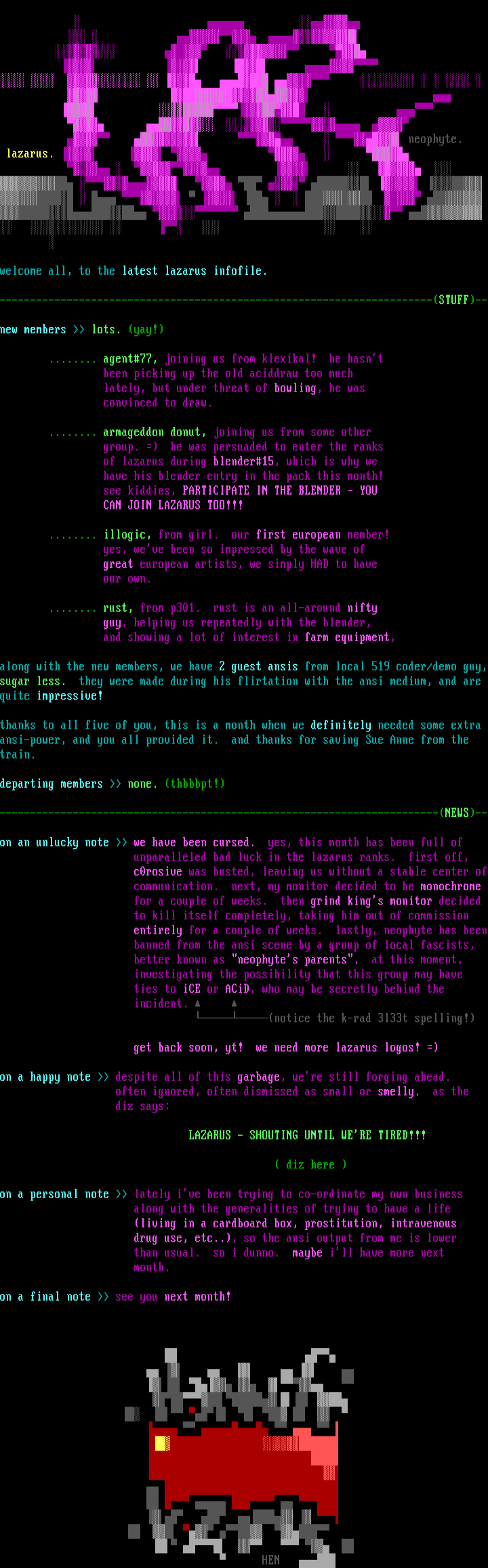 lazarus infofile #04 by lazarus