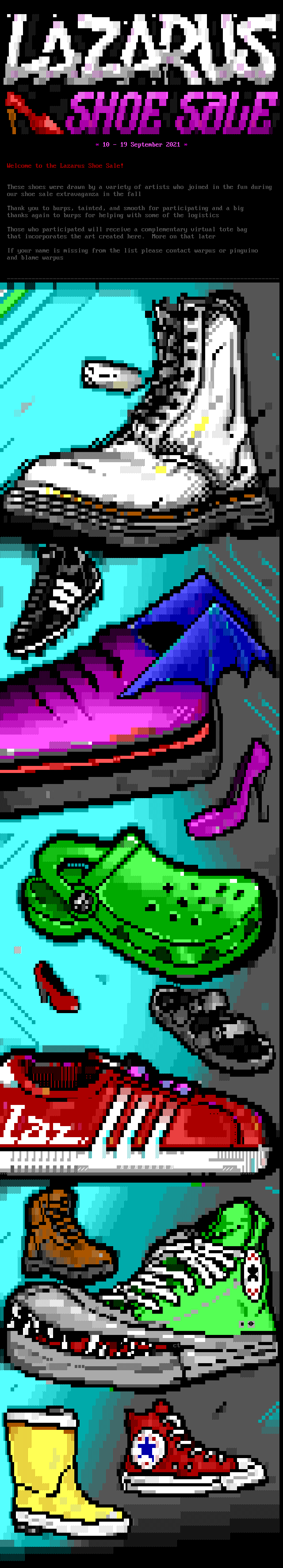 Lazarus Shoe Sale collab by various